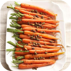 Glazed carrots with pistachios 