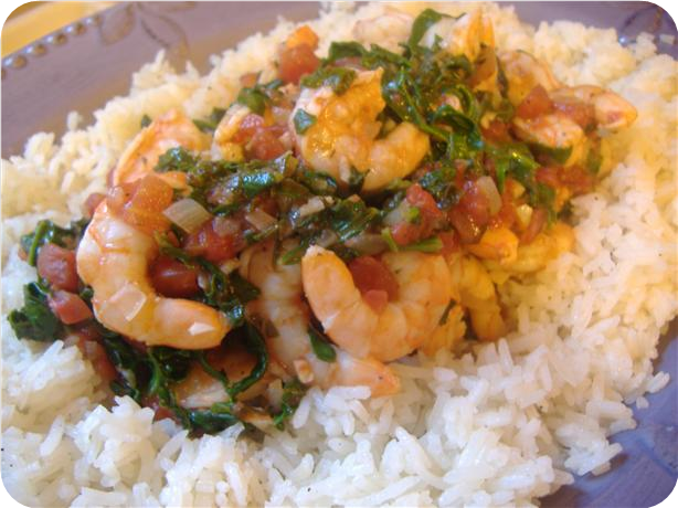 Quick Tomato Shrimp Stew Florentine