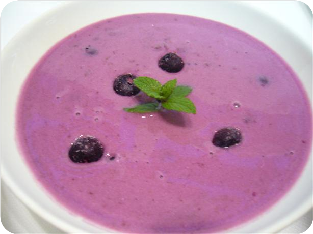 Chilled Czech Blueberry Soup (Boruvkova Polevka Studena)