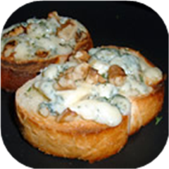 Blue Cheese Walnut Toasts  