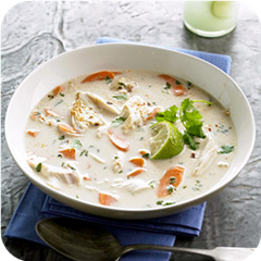 Coconut-lime chicken soup