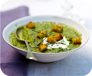 Fresh pea soup 