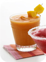 Frozen strawberry-mango margaritas 