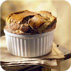 Swirled Chocolate and Peanut Butter Souffle 