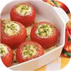 Corn Pudding Stuffed Tomatoes