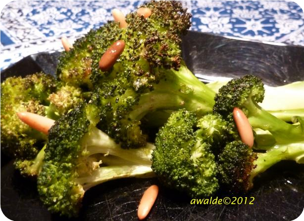 Roasted Broccoli W Lemon Garlic &amp; Toasted Pine Nuts