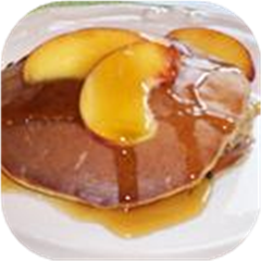Cinnamon-Peach Cottage Cheese Pancakes
