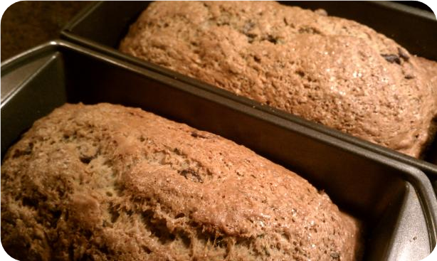 Banana Zucchini Chocolate Chip Bread Aka What's Left Bread