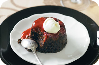 Choc-raspberry puddings