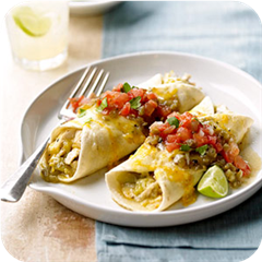 Green chili and chicken enchiladas 