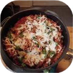 Cheddar-Topped Veggie Beef Skillet Dinner