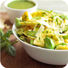 Ravioli with spinach pesto 