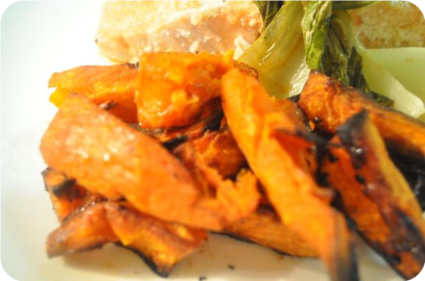 Oven Roasted Sweet  Potato Wedges