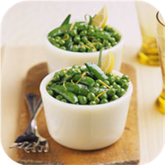 Three-minute lemon-tarragon peas 