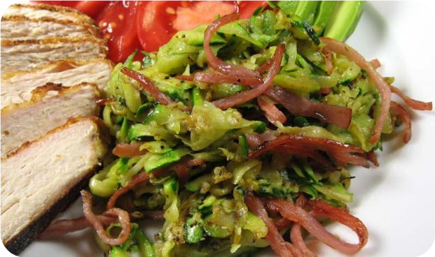 Zucchini Pancetta Saute