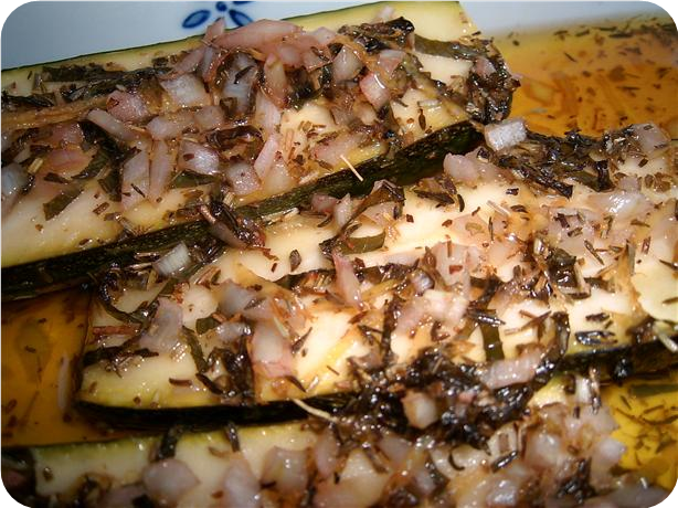 Grilled Herbed Zucchini Halves