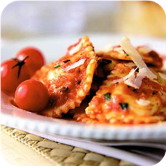 Saucy one-pan ravioli 