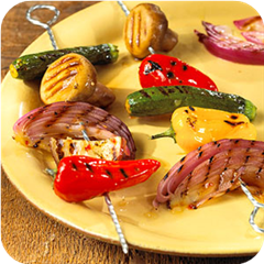 Vegetable kabobs 