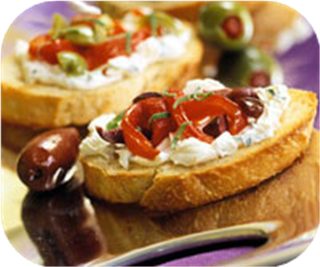 Bruschetta with goat cheese 