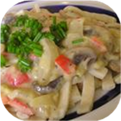 Pasta with Mushroom and Zucchini Sauce
