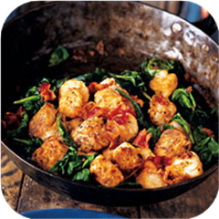 Pan-seared scallops 
