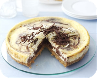  Chocolate marbled cheesecake
