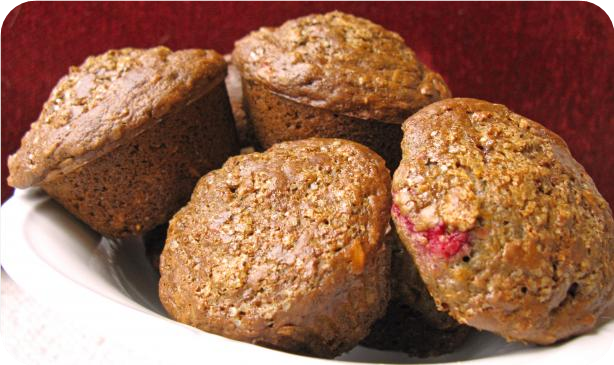 Raspberry Oatmeal Muffins