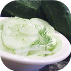 Cucumber Slices With Dill