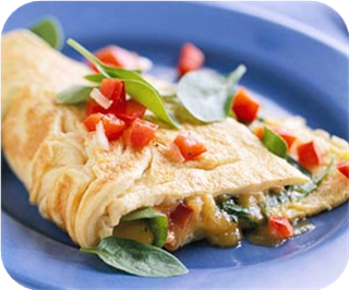 Spinach-cheese omelet 