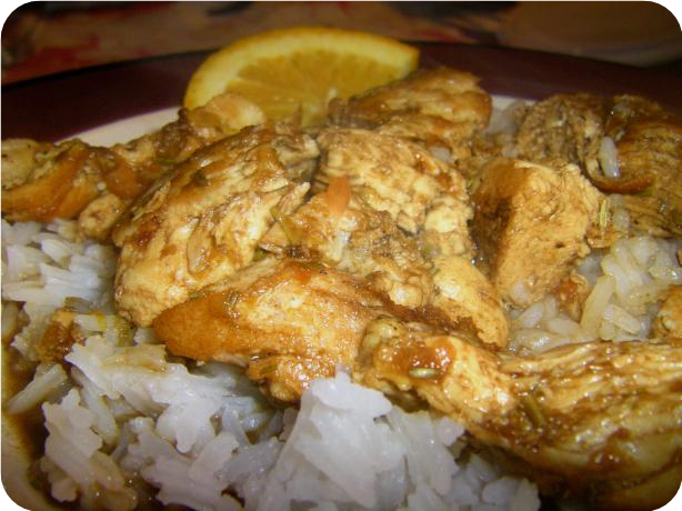 Chicken in Balsamic, Orange &amp; Rosemary Sauce