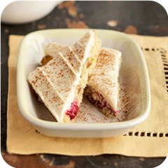 Cranberry-Pear Bars with Orange Frosting 