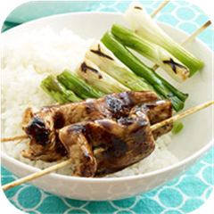 Teriyaki Chicken and Scallion Kabobs