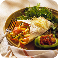 Seafood tacos with salsa 