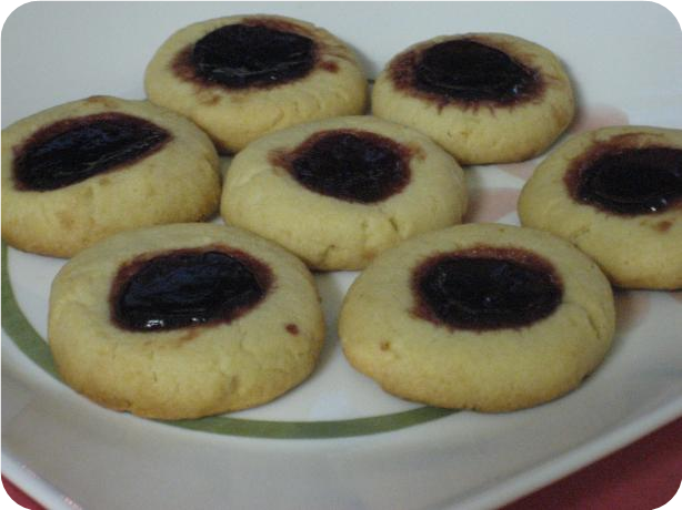 Raspberry Lemon Thumbprint Cookies