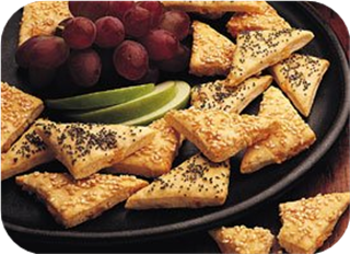 Beer-Cheese Triangles with Zesty Cheese Sauce