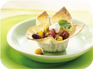 Black Bean and Corn Wonton Cups