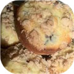 Mango Blueberry Muffins With Coconut Streusel