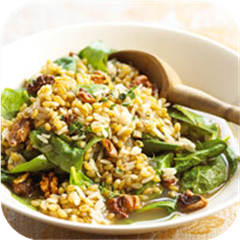 Spicy barley and rice 