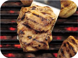 Apricot Glazed Grilled BBQ Chicken Thighs