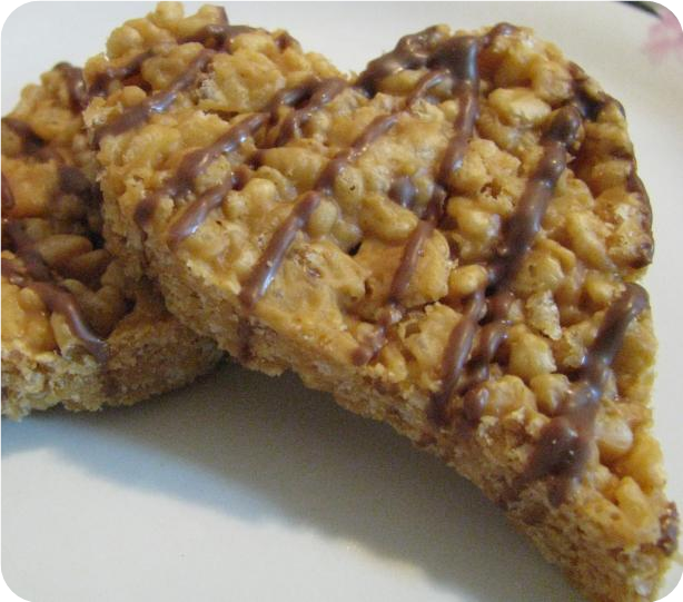 Peanut Butter and Honey Crisp Rice Squares