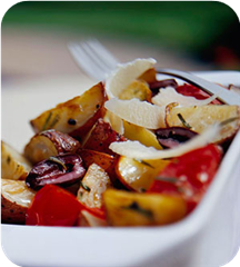 Rosemary potatoes and tomatoes 