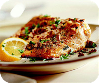 Tarragon-pecan salmon 