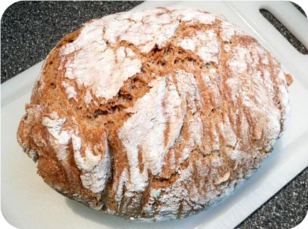 No Knead Whole Wheat Bread