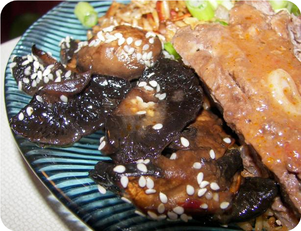 Teriyaki &amp; Sesame Roasted Mushrooms