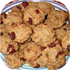 Apple-Cran-Cherry Oatmeal Cookies