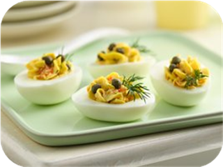 Smoked Salmon Deviled Eggs