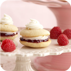 Mini Raspberry and White Chocolate Whoopie Pies 