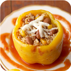 Chili Bean-Stuffed Peppers