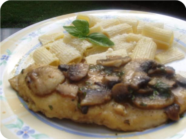 Basil Chicken Marsala With Mushrooms