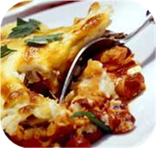 Pasta - lasagne with sweet potato and bean